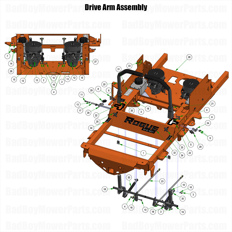 2025 Rogue - Drive Arm Assembly